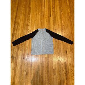 Shein Womens Raglan Long Sleeve Gray & Black Top Size L